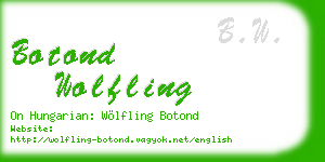 botond wolfling business card